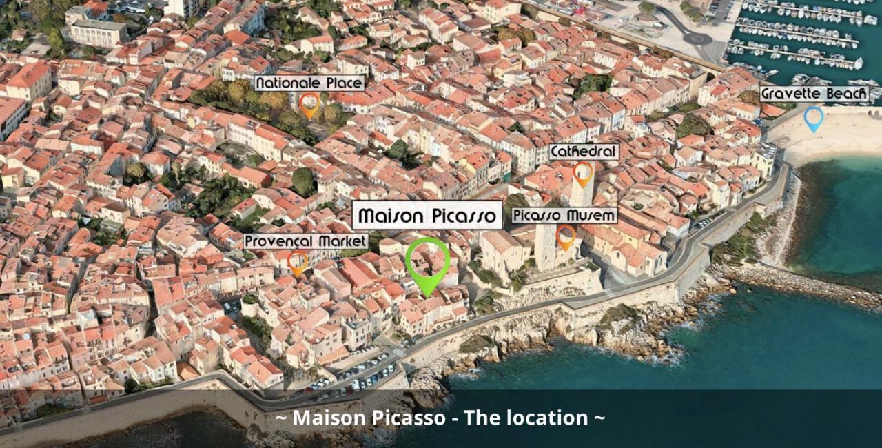 Maison Picasso - Jacuzzi, Vue, Terrasse For 6 Antibes Exterior photo