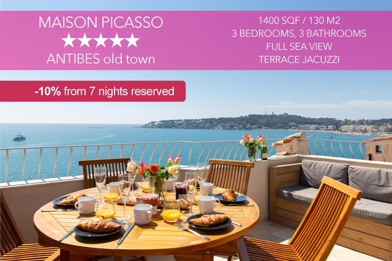 Maison Picasso - Jacuzzi, Vue, Terrasse For 6 Antibes Exterior photo